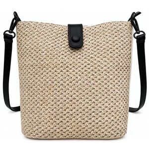 9000 Straw Bucket Bag Summer Beach Woven Purse Straw Crossbody Bags